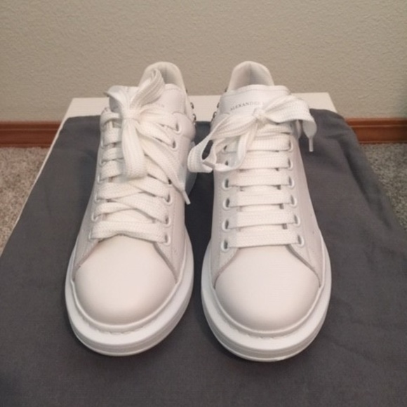 alexander mcqueen white studded sneakers